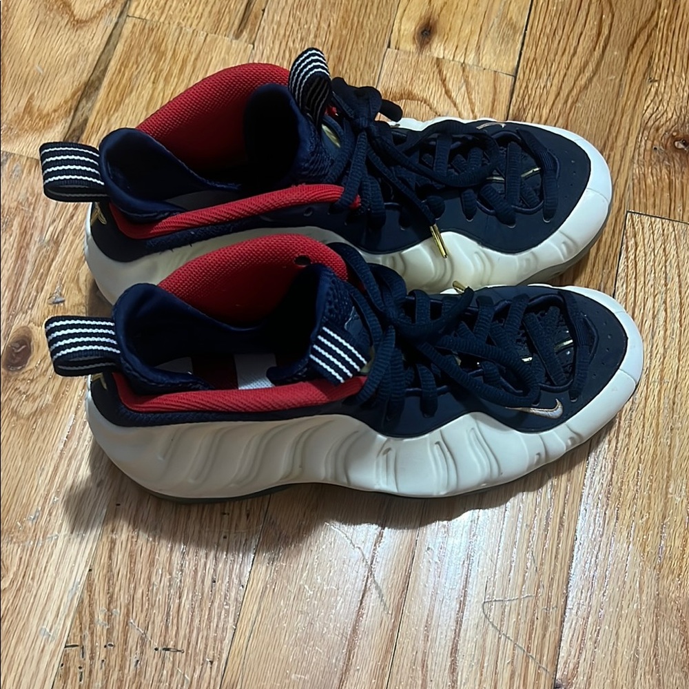 Nike Black and Red Sneakers with Glossy Patent Leather no box